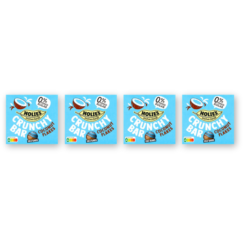 Holie's Crunchy bar coconut flakes 4-pack