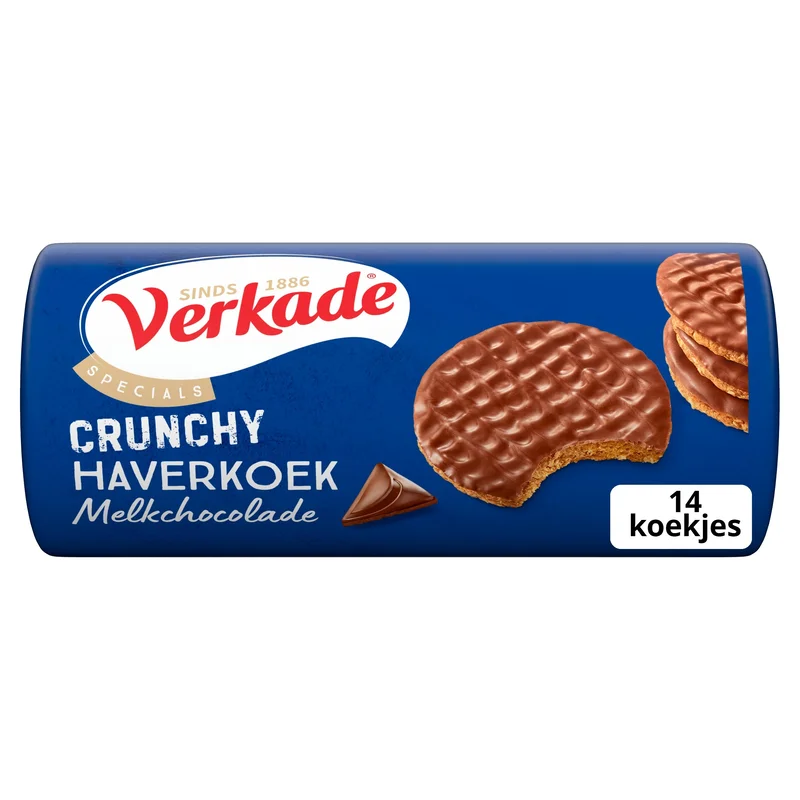 Verkade Crunchy haverkoek melkchocolade