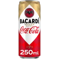 Bacardi Spiced mixed with Coca-Cola