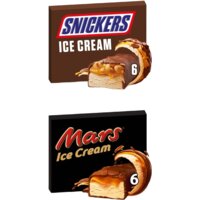 Een afbeelding van Snickers & Mars Ijsrepen pakket