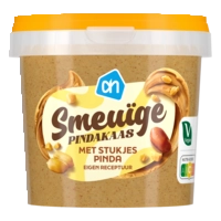 AH Smeuïge pindakaas met stukjes pinda
