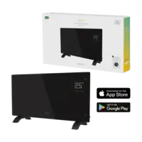 Hombli Glass panel heater - 2000W - zwart