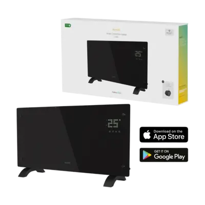pdp-image-Hombli Glass panel heater - 2000W - zwart