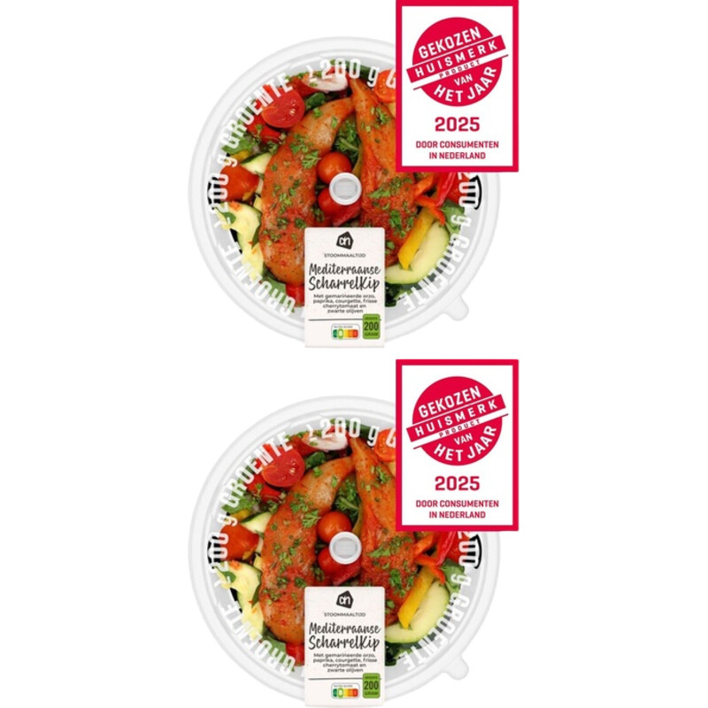 Een afbeelding van AH Stoommaaltijd mediteraanse kip 2-pack