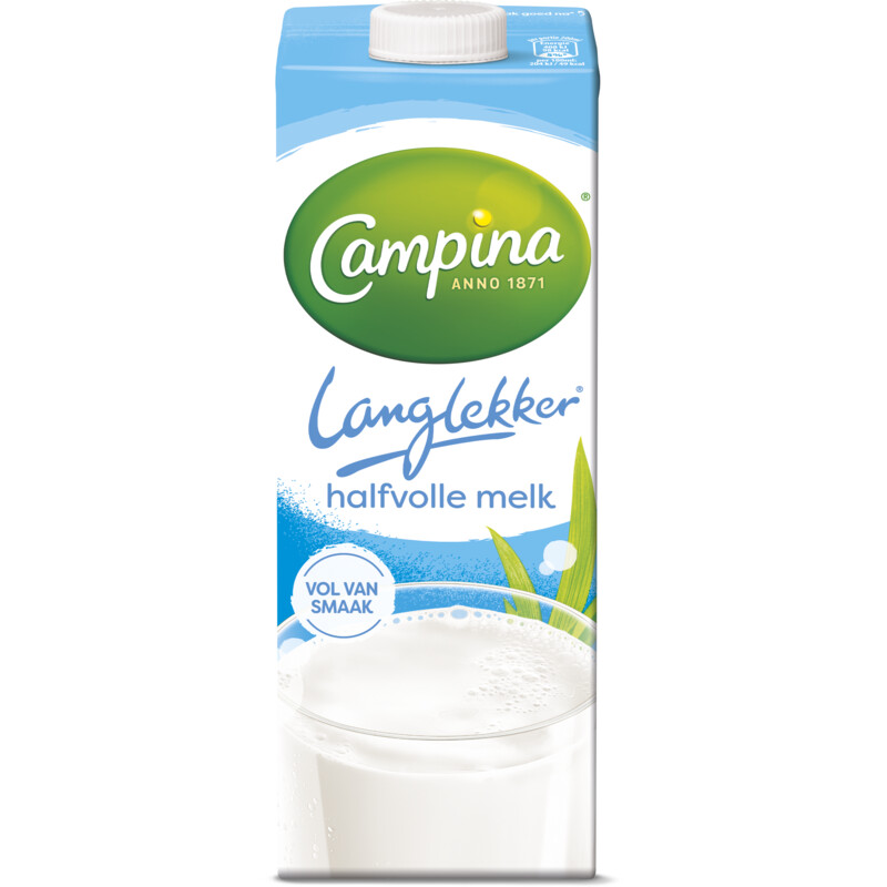 Een afbeelding van Campina Langlekker halfvolle melk