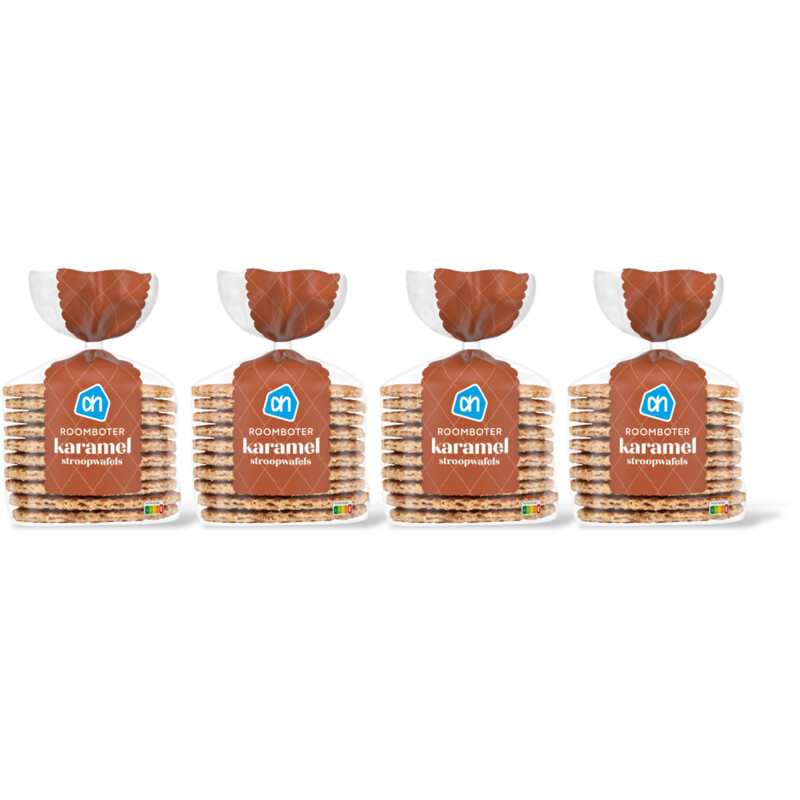 AH Roomboter karamel stroopwafels 4-pack