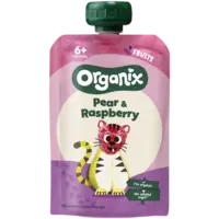 Organix Knijpfruit pear & raspberry 6m+