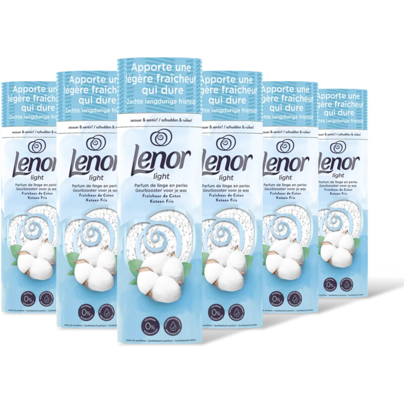 Lenor Light geurbooster katoen fris 6-pack