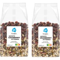 Een afbeelding van AH gezoete cranberry pittenmix 2-pack
