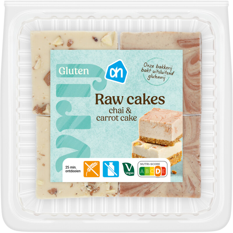Een afbeelding van AH Glutenvrij Raw cakes chai&carrot cake