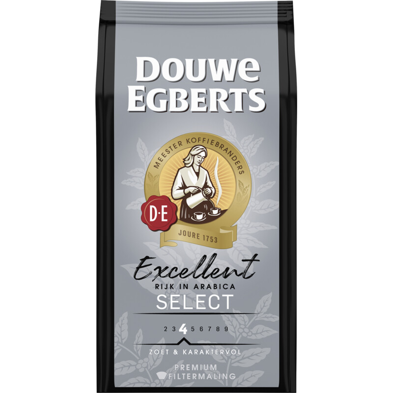 Een afbeelding van Douwe Egberts Excellent select filterkoffie