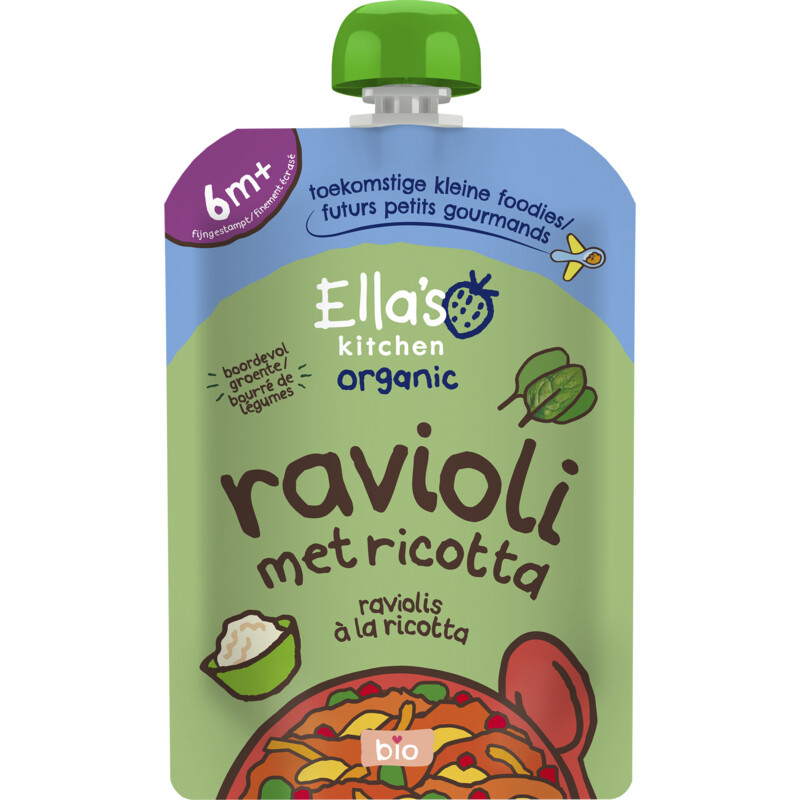 Ravioli met ricotta 6m+