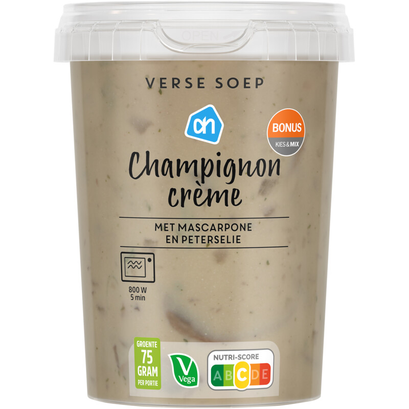 Een afbeelding van AH Verse soep champignon crème