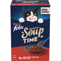 Een afbeelding van Felix Soup original met rund kip lam