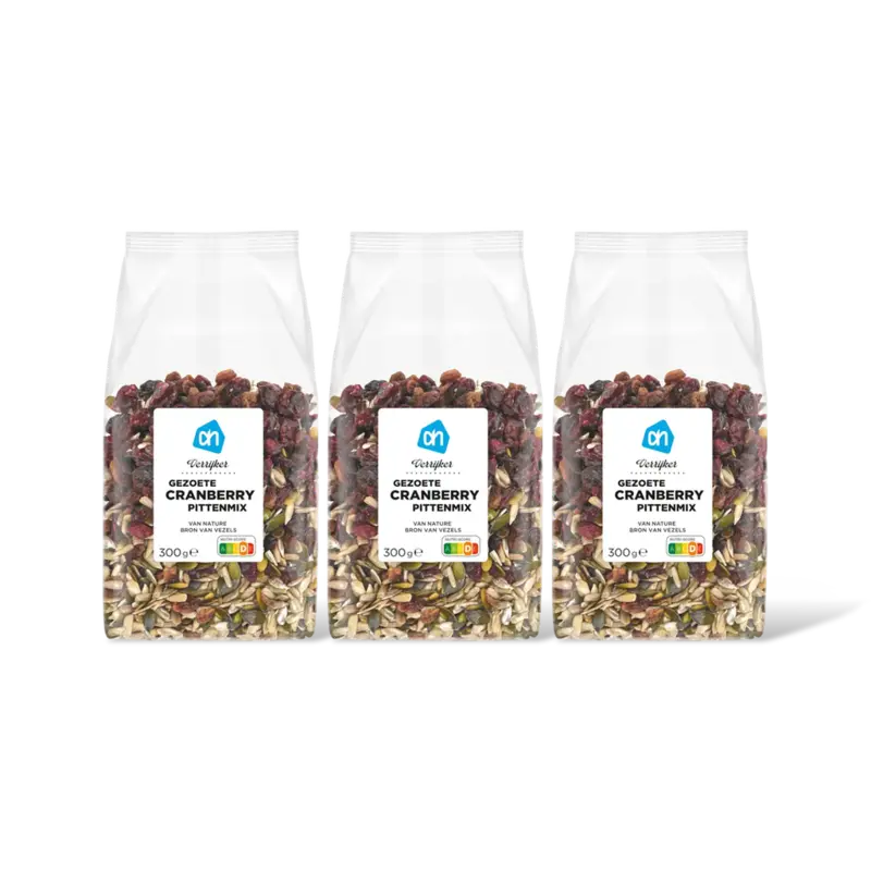 AH Verrijker gezoet cranberry pittenmix 3pk