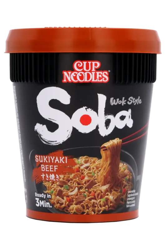 Soba cup noodles sukiyaki beef