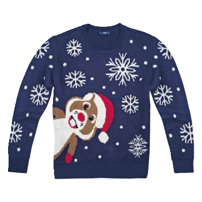 pdp-image-Blue Kerst trui gebreid M