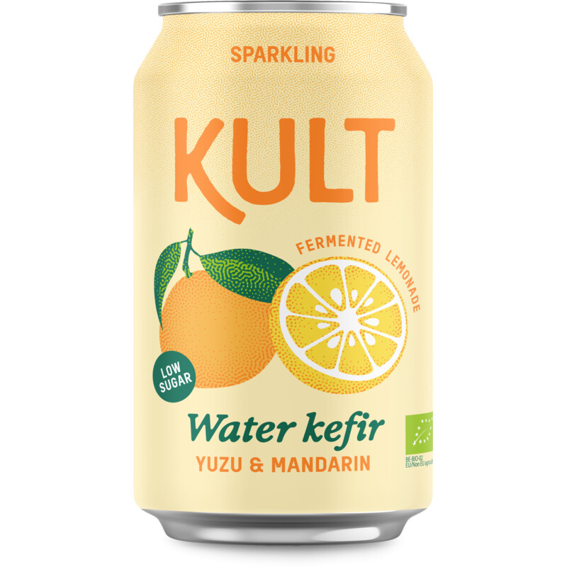 Een afbeelding van Kult Water kefir yuzu & mandarin