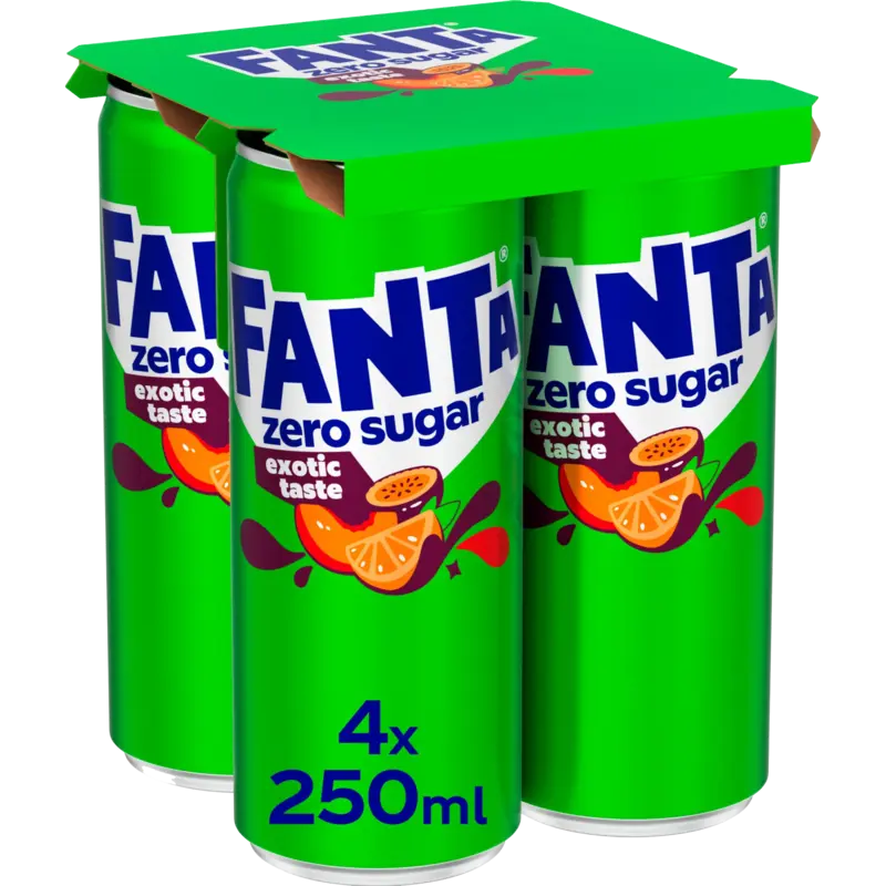 Fanta Exotic zero sugar 4-pack