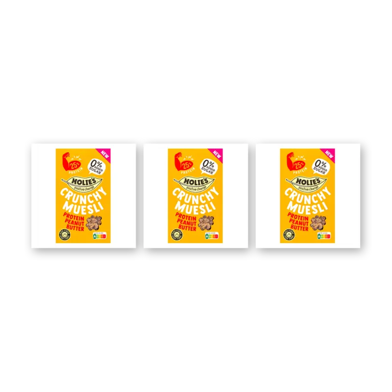 Holie's Crunchy muesli protein peanut 3-pack