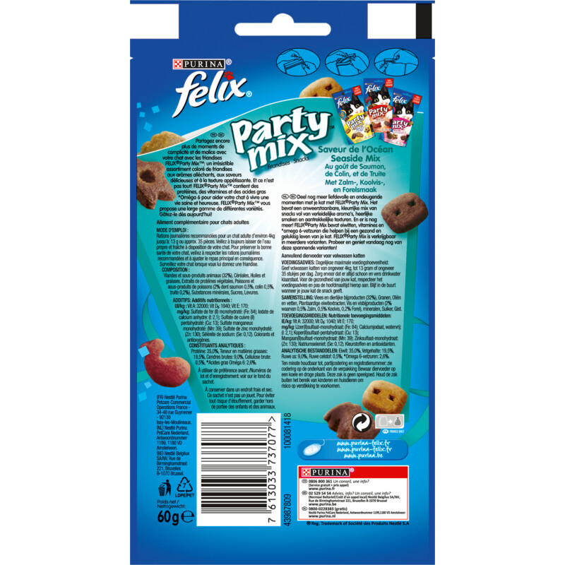 Een afbeelding van Felix Party mix seaside kattensnack