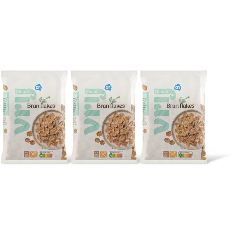 AH Glutenvrij Vezelrijke bran flakes 3-pack