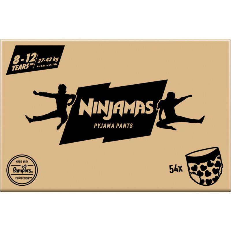 Pampers Ninjamas pyjama pants hearts 8-12 years