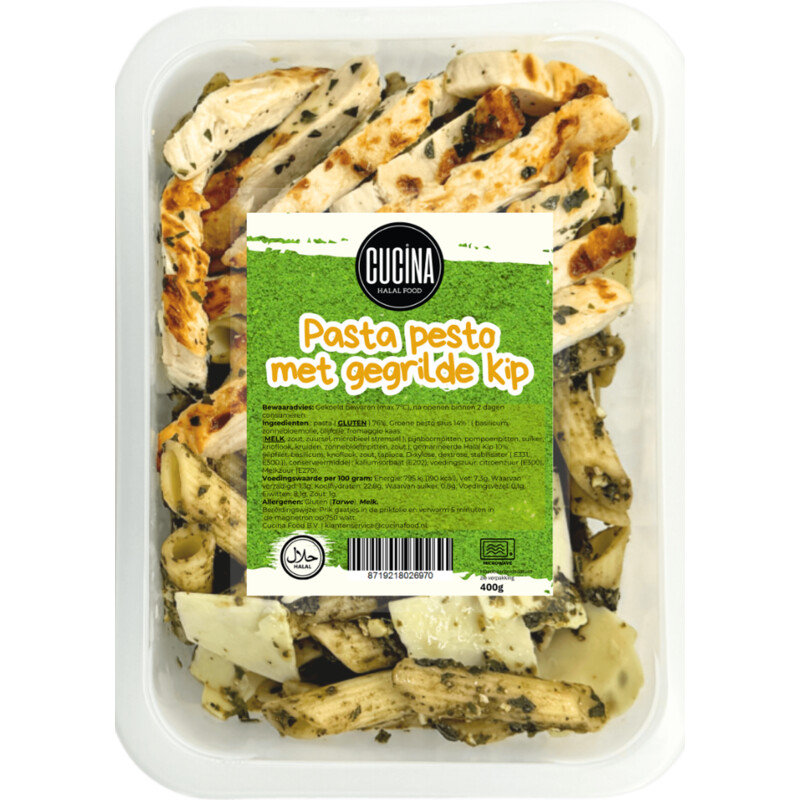 Een afbeelding van Cucina Pasta pesto met gegrilde kip