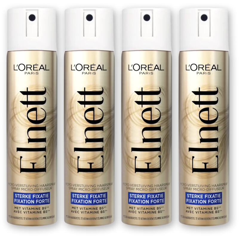 Elnett Satin sterke fixatie haarspray 4-pack