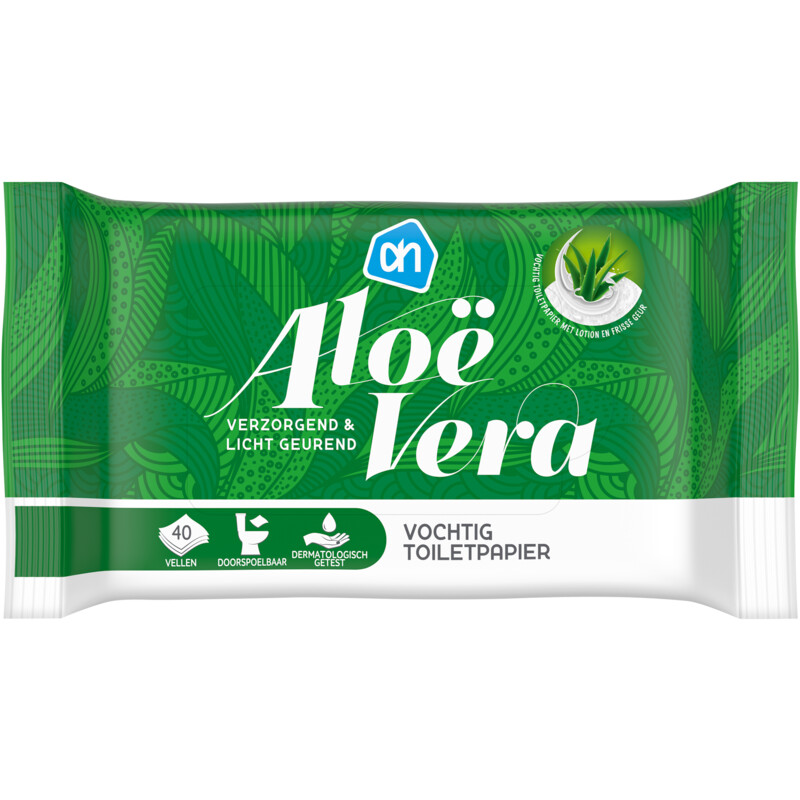 Een afbeelding van AH Vochtig toiletpapier alo vera
