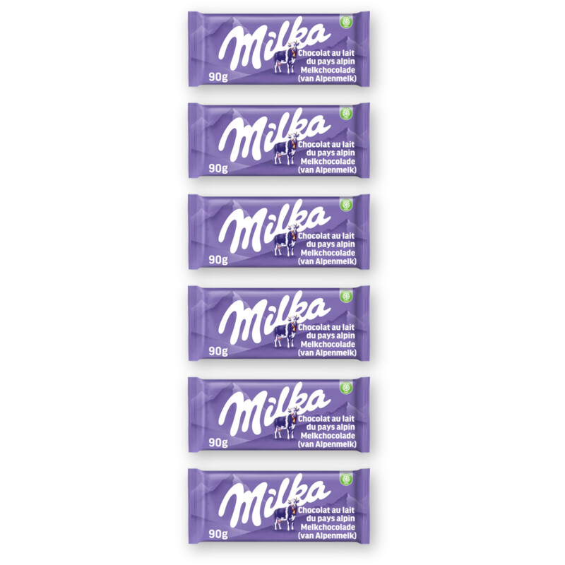 Milka Chocoladereep alpenmelk 6-pack