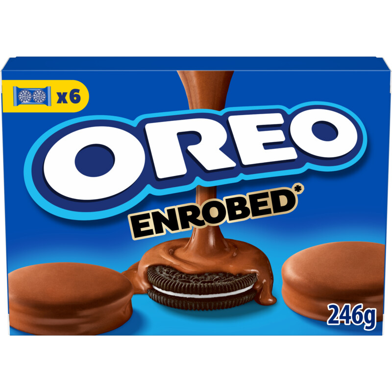 Een afbeelding van Oreo Koekjes omhuld met melkchocoladesmaak
