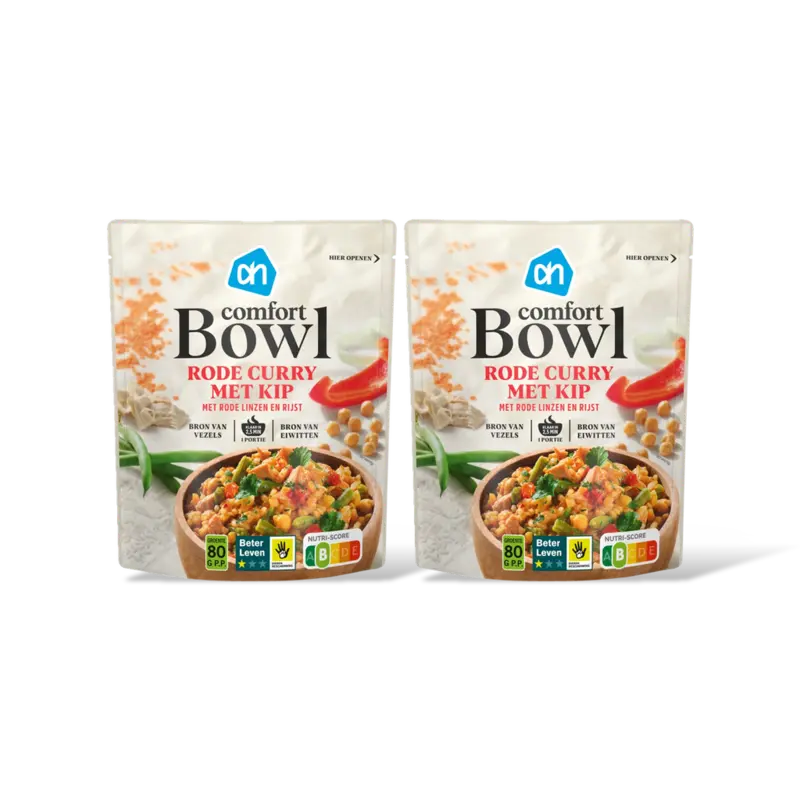 Comfort bowl rode curry met kip 2-pack