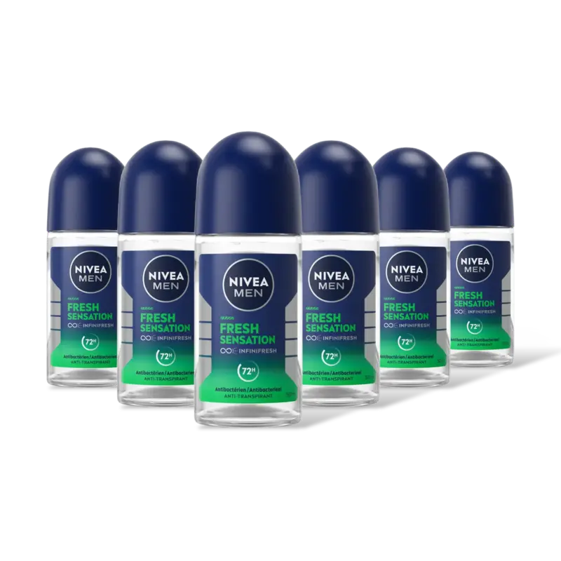 NIVEA Men fresh sensation deodorant roller 6pk