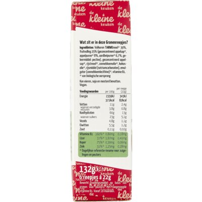 pdp-image-De Kleine Keuken Biologische granenreepjes aardbei 18m+