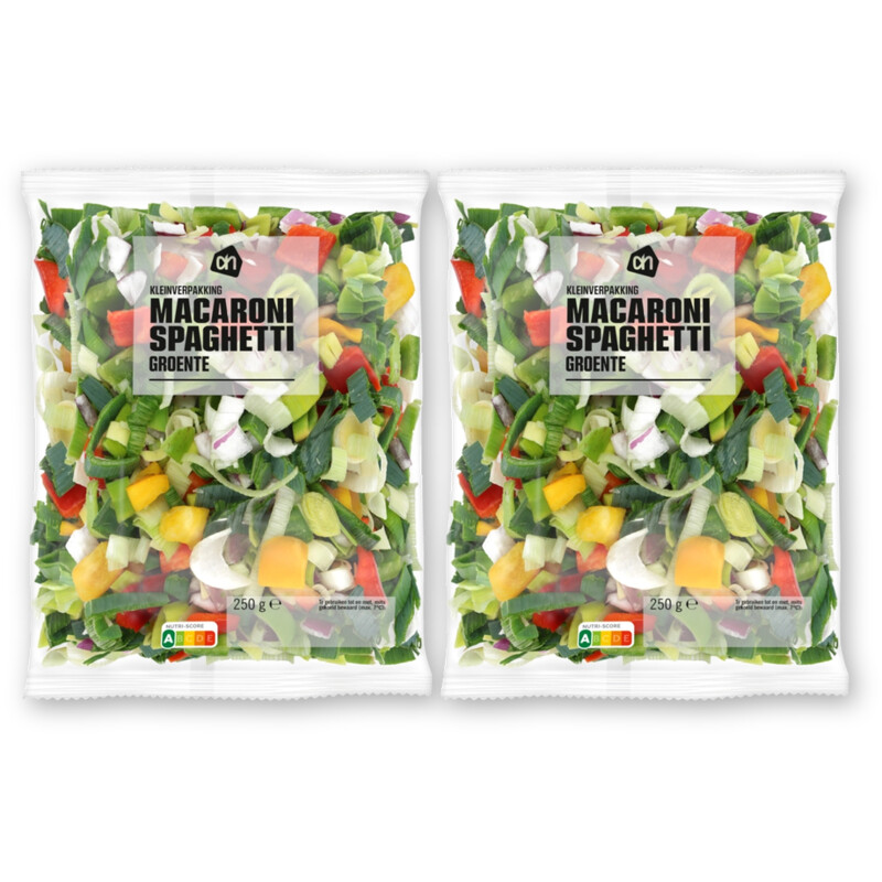AH Macaroni spaghetti groente klein 2-pack