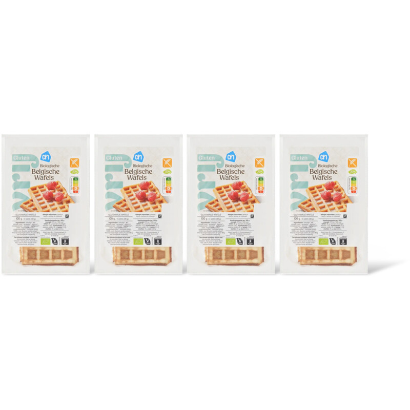 AH Glutenvrij Biologische Belgische wafels 4-pack