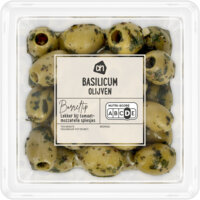 Een afbeelding van AH Basilicum olijven