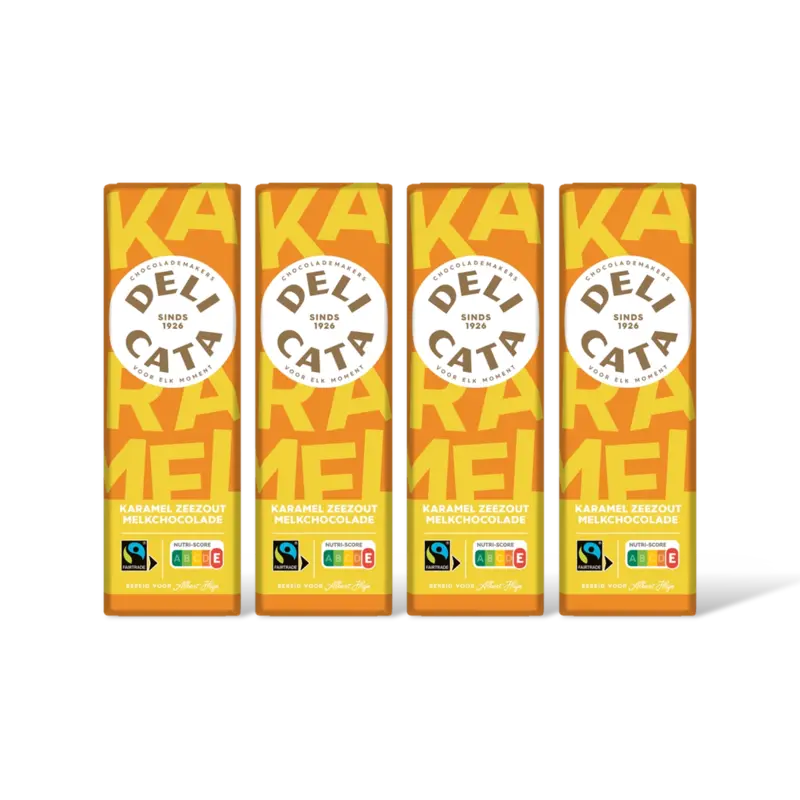 Reep melkchocolade karamel zeezout 4-pck