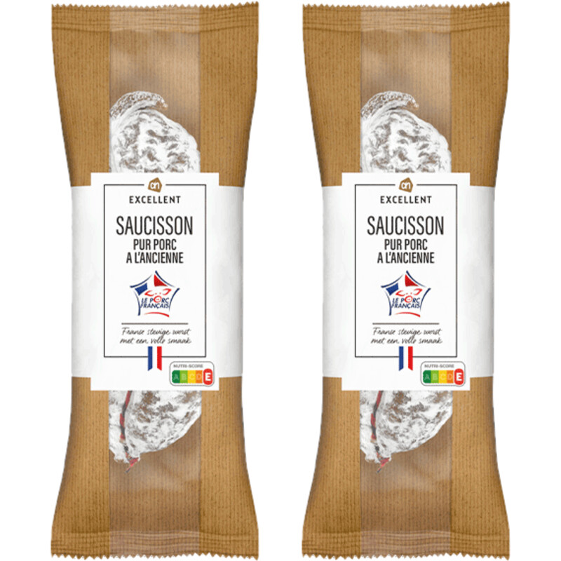 Een afbeelding van AH Excellent Saucisson sec a l'ancienne 2-pack