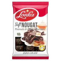 Lonka Soft nougat pinda's & pure chocolade