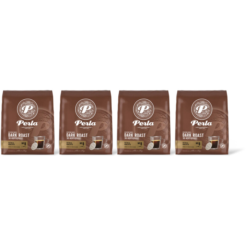 Perla Huisblends Dark roast koffiepads 4-pack