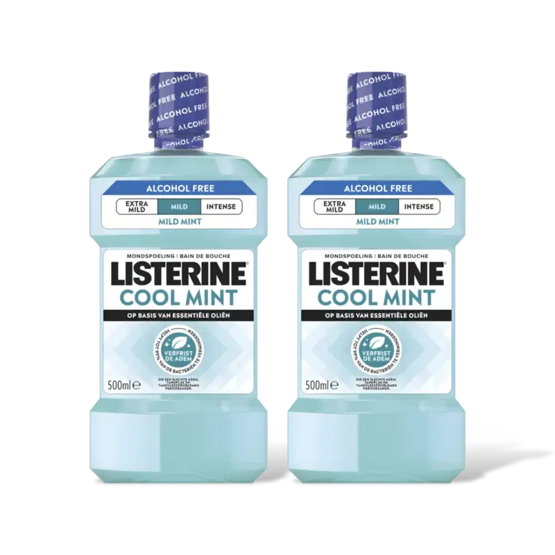 Listerine Mondwater cool mint mild 2-pack