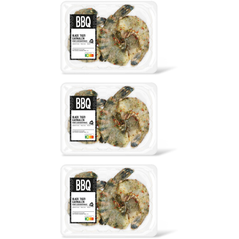 AH BBQ black tiger garnalen knoflook 3-pack