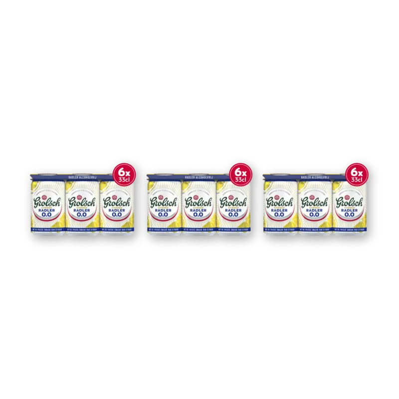 Grolsch Radler citroen alcoholvrij 0.0% 18-pack