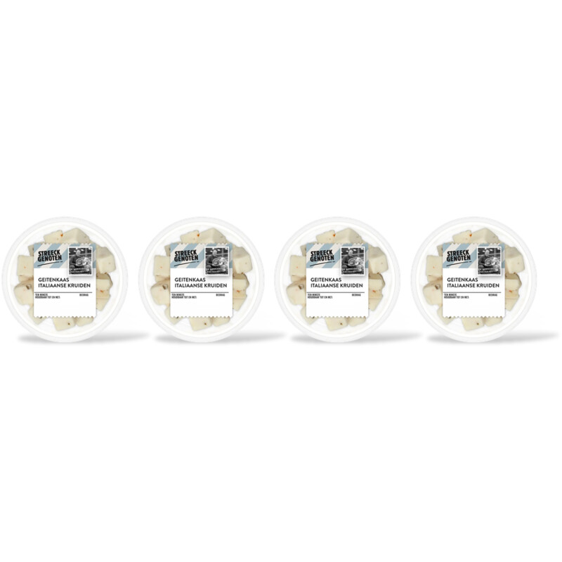 Streeckgenoten Geitenkaasblokjes Italiaanse kruide 4pk