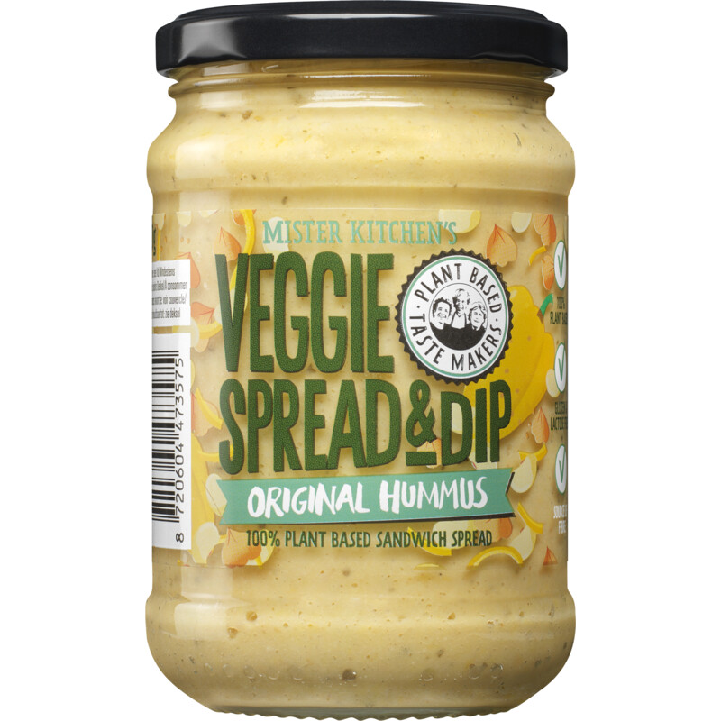 Een afbeelding van Mister kitchen's Veggie spread & dip hummus original