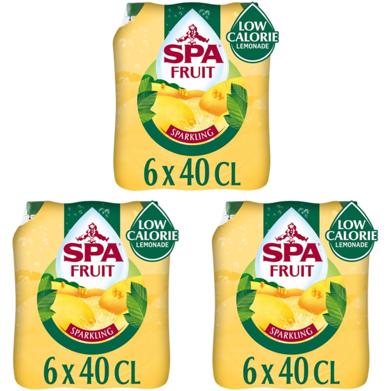 Een afbeelding van Spa Fruit citron bruisend 3-pack