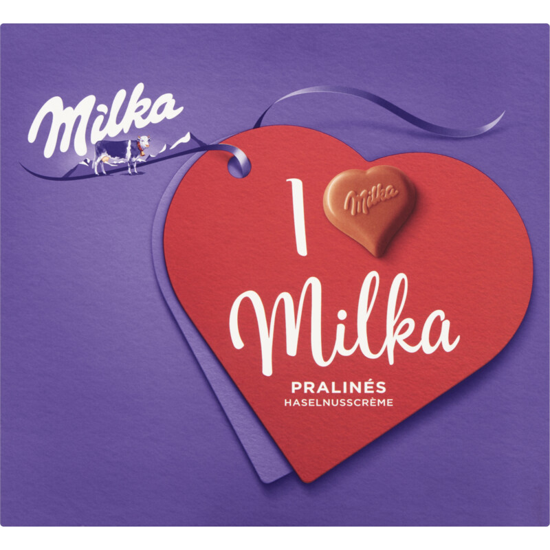 Een afbeelding van Milka With love pralines hazelnut crème