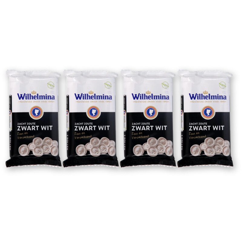 Wilhelmina Zwartwit 4-pack
